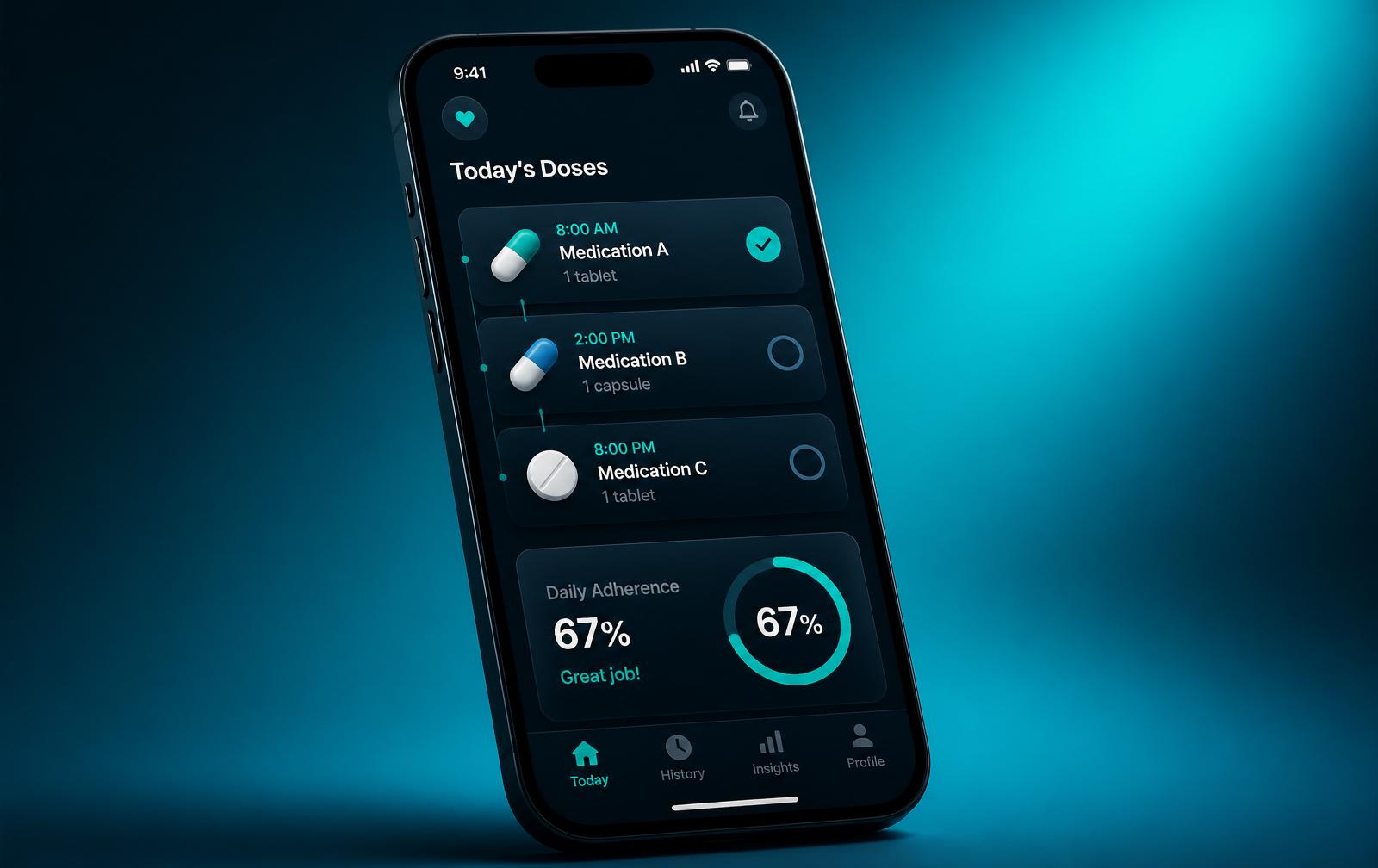 Medication tracking mobile app case study