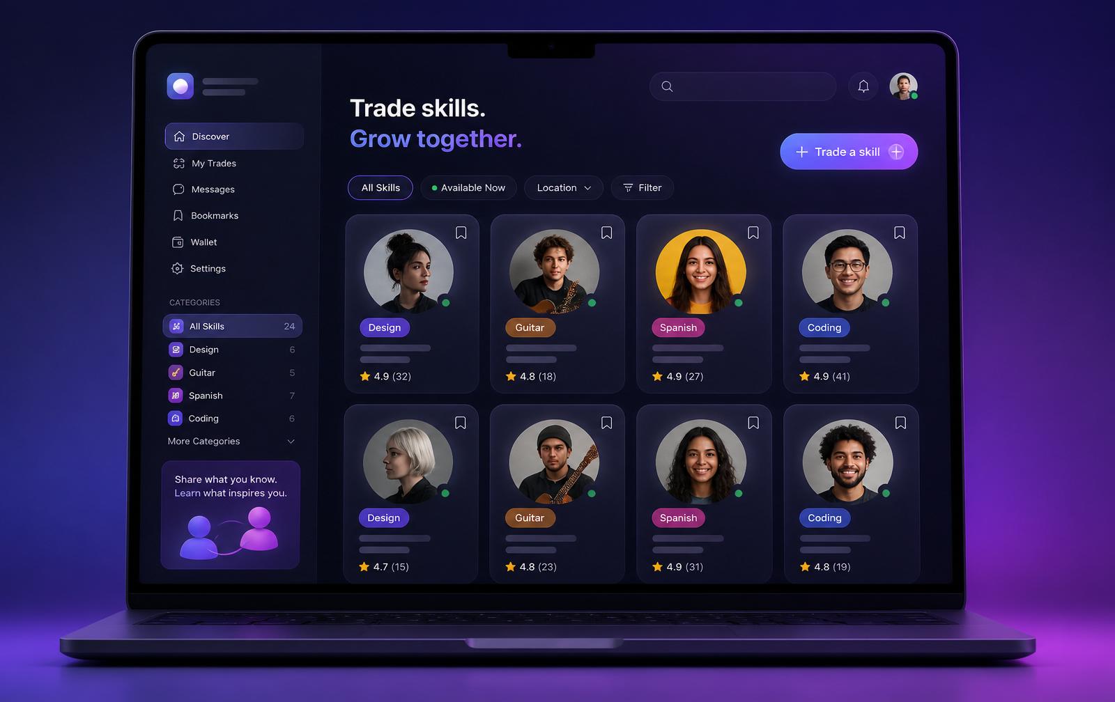 Peer-to-peer skill exchange platform case study